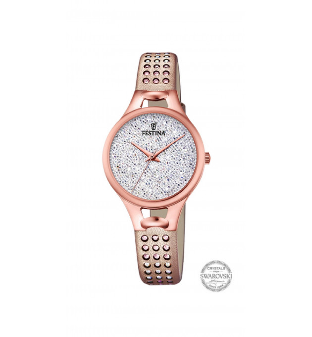 RELOJ FESTINA SWAROVSKI MADEMOISELLE, ROSA/PLATEADO - F20408/1