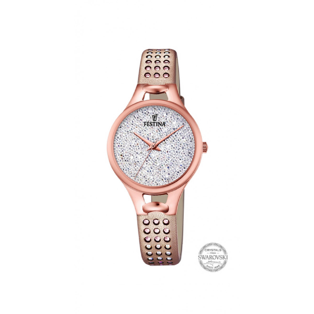 RELOJ FESTINA SWAROVSKI MADEMOISELLE, ROSA/PLATEADO - F20408/1