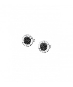 PENDIENTES CORTOS LOTUS SILVER SEÑORA EN PLATA 1º LEY CON CIRCONITAS NEGRAS - LP1252-4/7