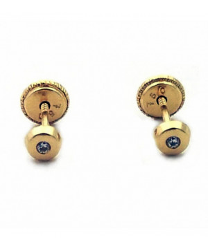 PENDIENTES NIÑA CHATÓN ORO AMARILLO 3 MM