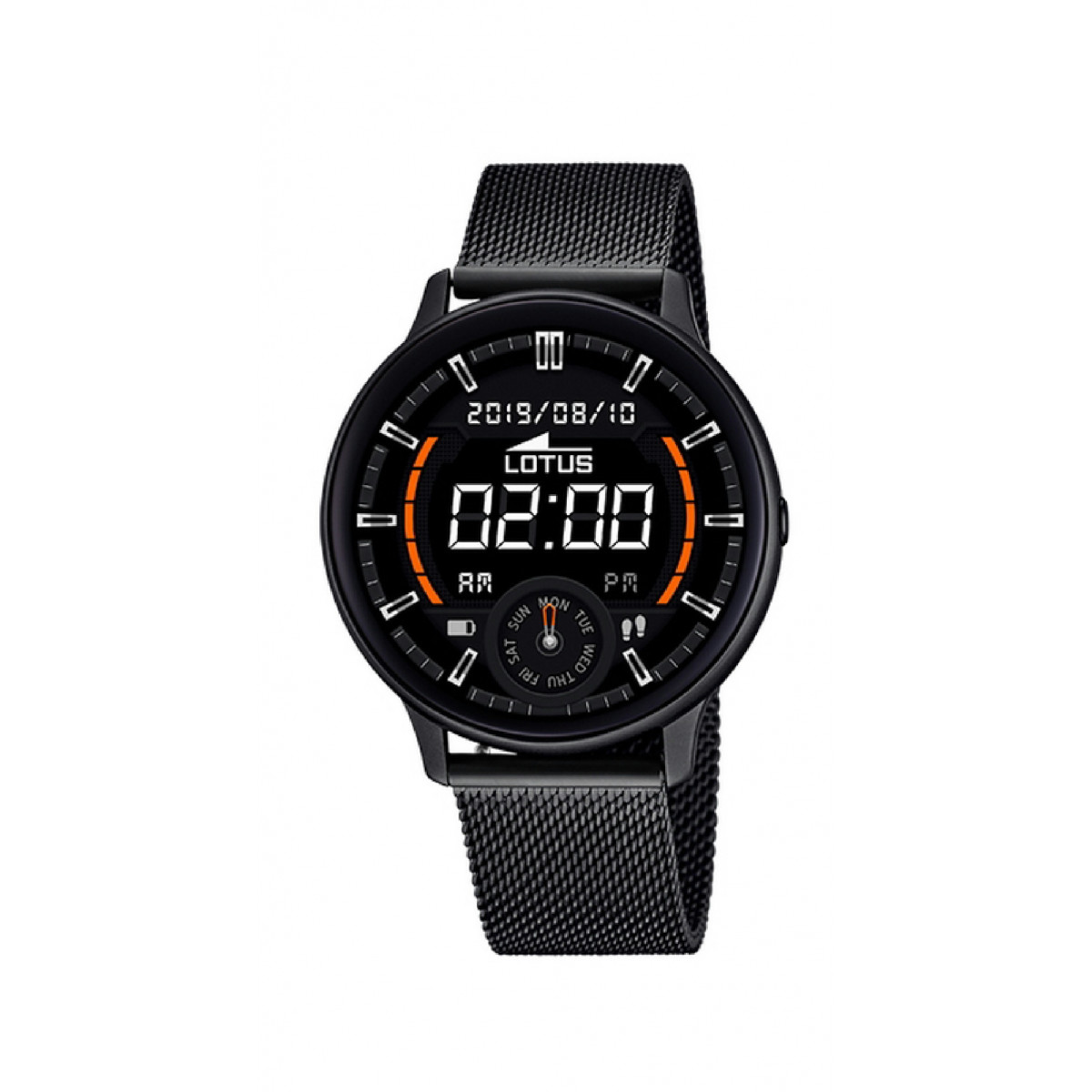 SMARTWATCH LOTUS SMARTIME  HOMBRE ACERO NEGRO - 50016/1