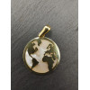 COLGANTE MUNDO ORO AMARILLO Y NÁCAR