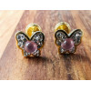 PENDIENTES NIÑA MARIPOSA CIRCONITAS ORO AMARILLO