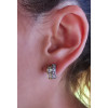 PENDIENTES MUJER BICOLOR 18K CIRCONITA BAGUETTE