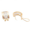 PENDIENTES MUJER ORO BICOLOR 18K FLOR