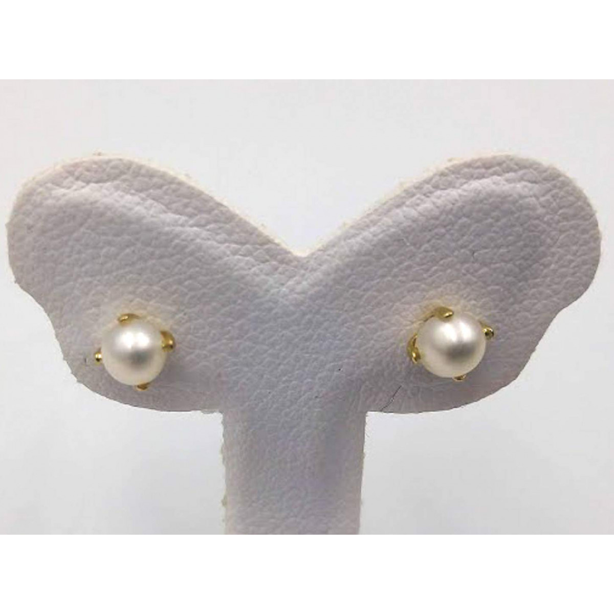 PENDIENTES NIÑA PERLA ENGARZADA ORO AMARILLO