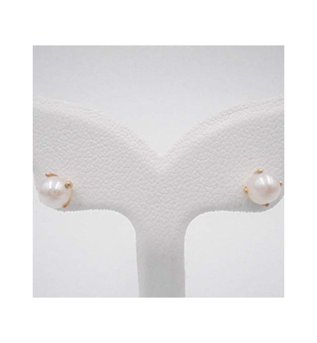 PENDIENTES NIÑA PERLA ENGARZADA ORO AMARILLO