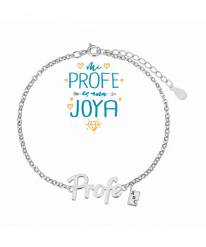 PULSERA PLATA PROFE Y LIBRO