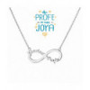 COLLAR INFINITO GRACIAS PROFE PLATA