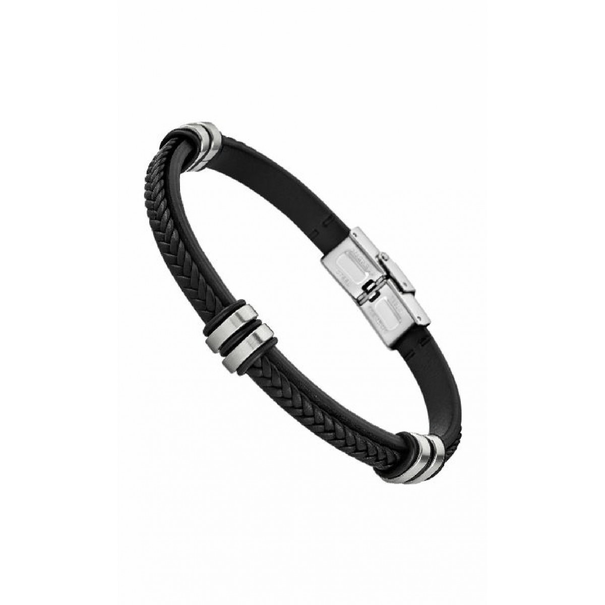 PULSERA LOTUS STYLE HOMBRE CUERO NEGRO - LS1829-2/1