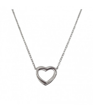 COLLAR PLATA CHAPADO CORAZON