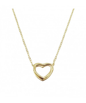 COLLAR PLATA CHAPADO CORAZON