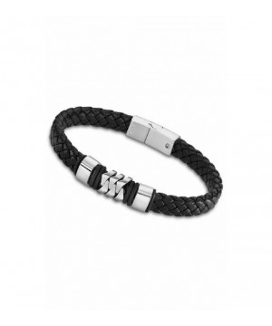 PULSERA LOTUS STYLE HOMBRE TRENZADA NEGRA - LS2104-2/1