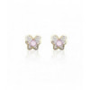 PENDIENTES NIÑA MARIPOSA CIRCONITAS ORO AMARILLO