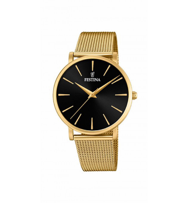 RELOJ FESTINA MUJER BOYFRIEND, DORADO, NEGRO - F20476/2