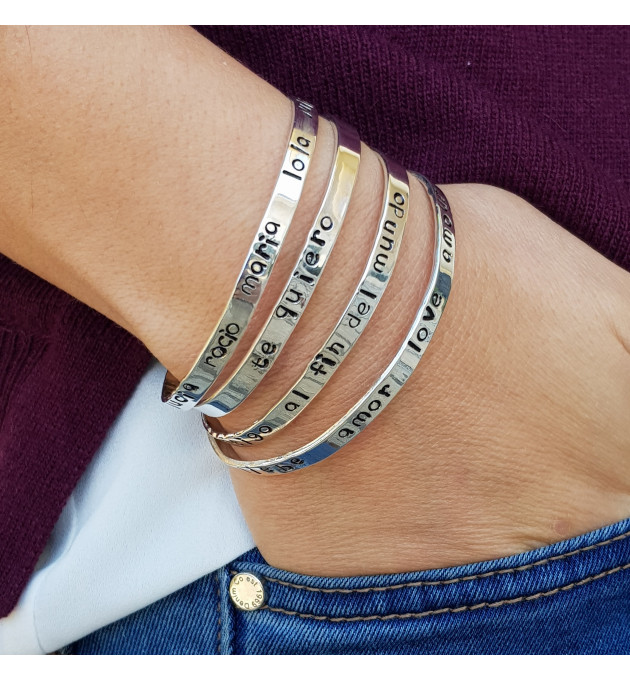 BRAZALETE PERSONALIZADO NOMBRES O FRASE