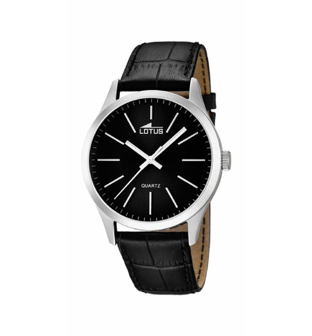 RELOJ LOTUS MINIMALIST 15961/3, CORREA DE PIEL, NEGRO, HOMBRE - 15961/3