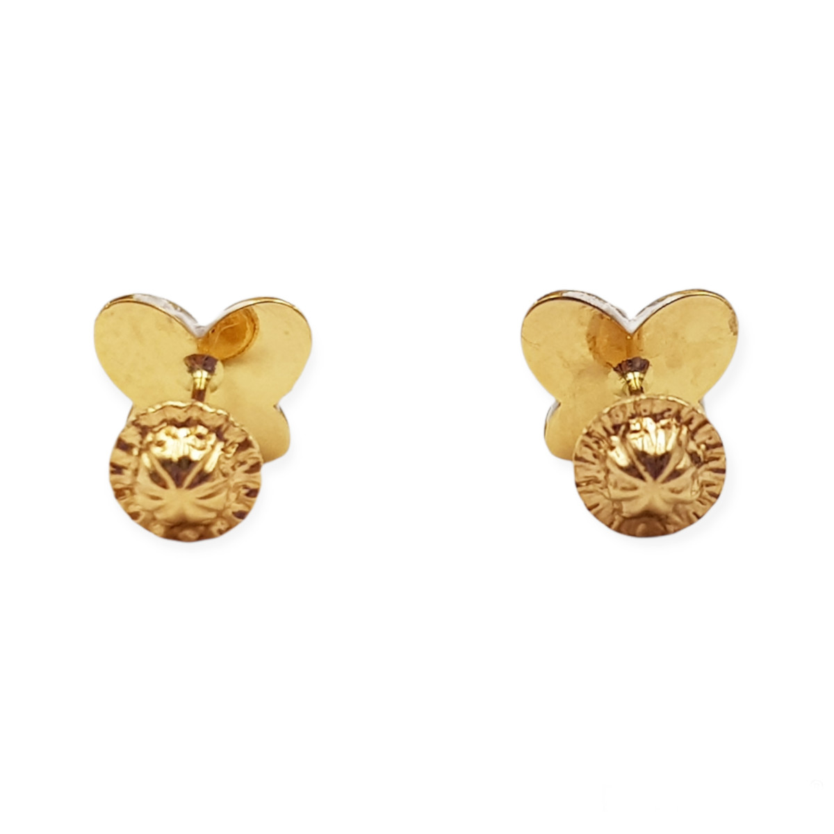 PENDIENTE ORO AMARILLO MARIPOSA