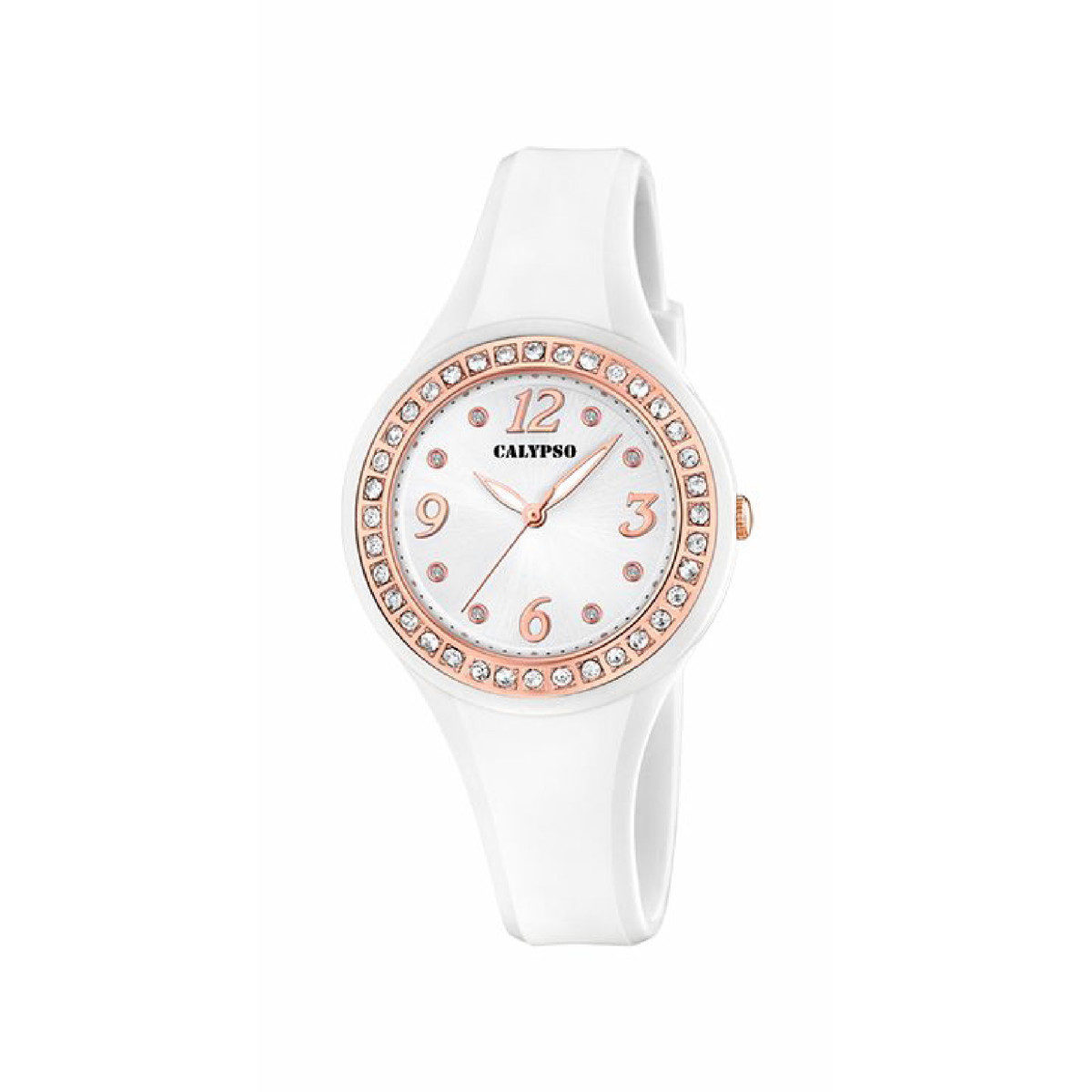RELOJ CALYPSO MUJER TRENDY CAUCHO BLANCO - K5567/B