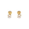 PENDIENTES NIÑA PERLA ENGARZADA ORO AMARILLO