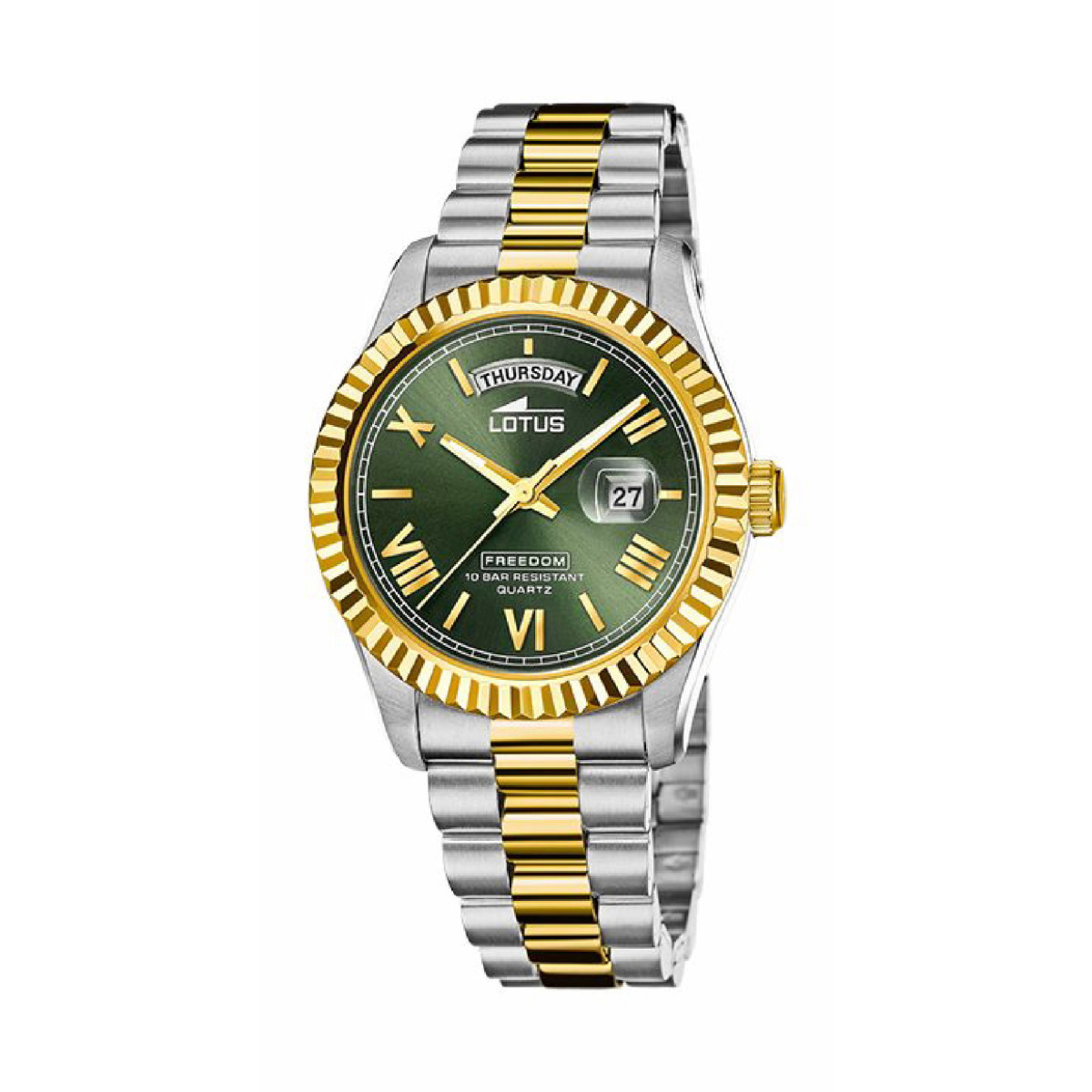 RELOJ LOTUS HOMBRE FREEDOM BICOLOR ESFERA VERDE - 18855/3