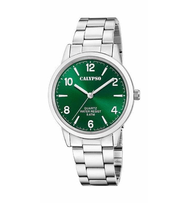 RELOJ CALYPSO HOMBRE BASIC ACERO VERDE - K5858/5