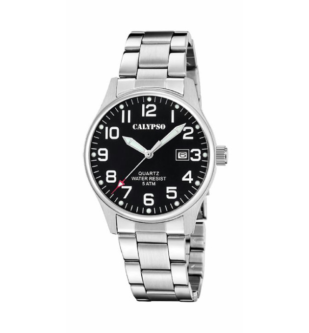 RELOJ CALYPSO HOMBRE BASIC ACERO NEGRO - K5860/4
