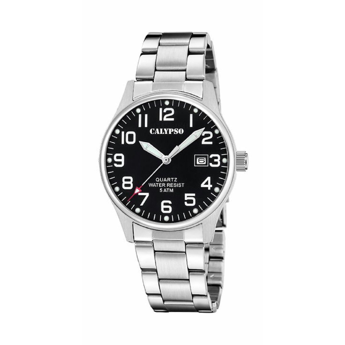 RELOJ CALYPSO HOMBRE BASIC ACERO NEGRO - K5860/4