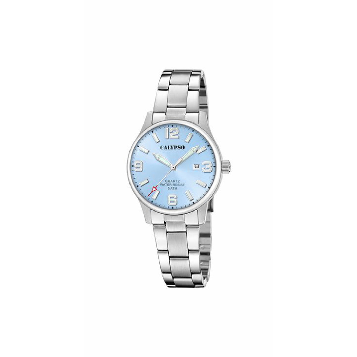 RELOJ CALYPSO MUJER BASIC ACERO CELESTE - K5861/6