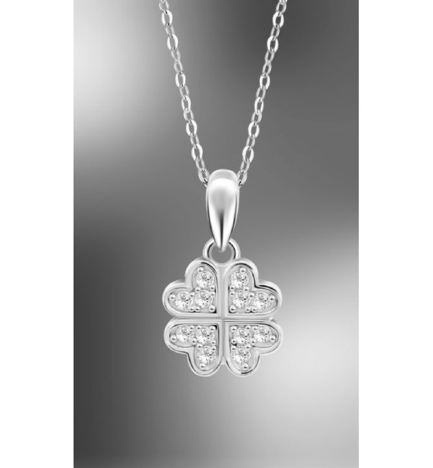 LOTUS SILVER COLLAR SRA.TREBOL.CIRCONITA - LP3052-1/1