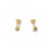 PENDIENTES NIÑA FLOR CIRCONITA ORO AMARILLO